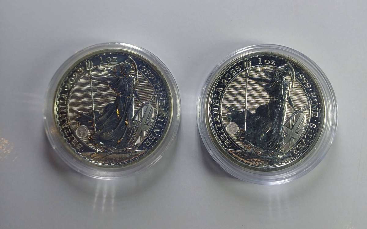 2023 1oz Silver Brittania two coin set.