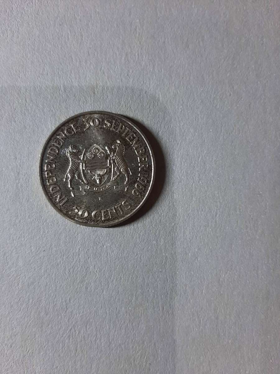 1966 Botswana 50c Independence coin