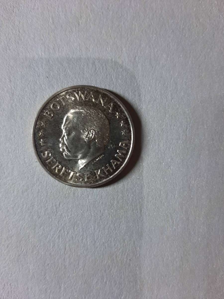1966 Botswana 50c Independence coin