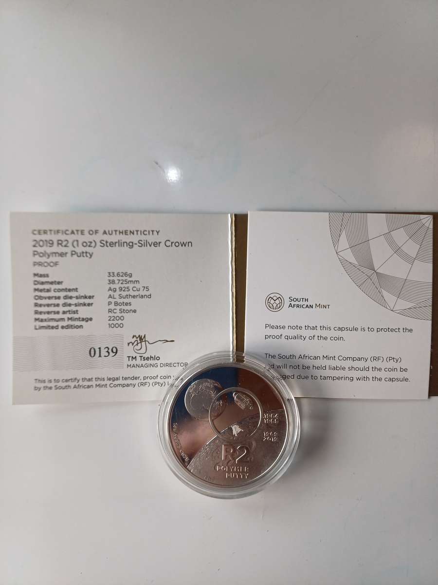 2019 R2 1oz sterling silver crown-Polymer Putty