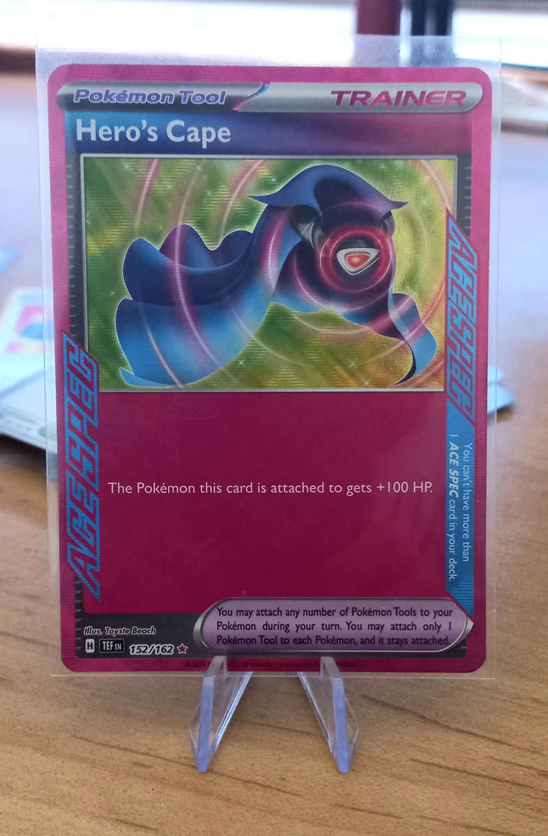 Hero's Cape 152/162 Ace Spec Rare from Temporal Forces Pokemon Card