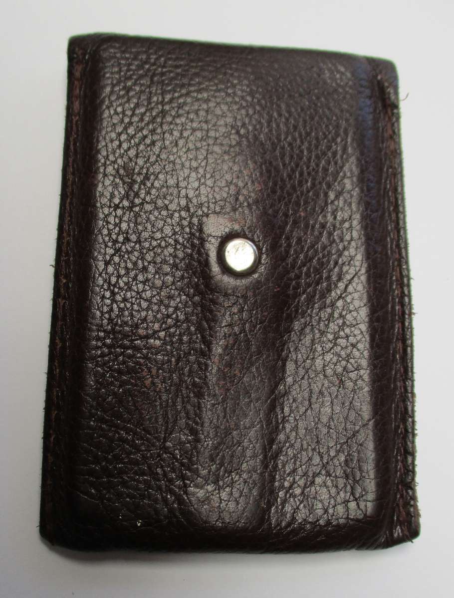 Vintage Blue Train Leather key pocket