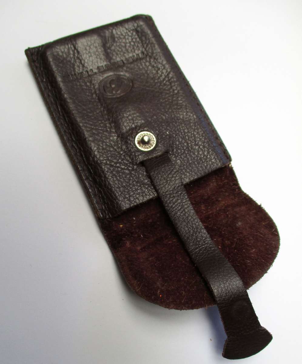 Vintage Blue Train Leather key pocket
