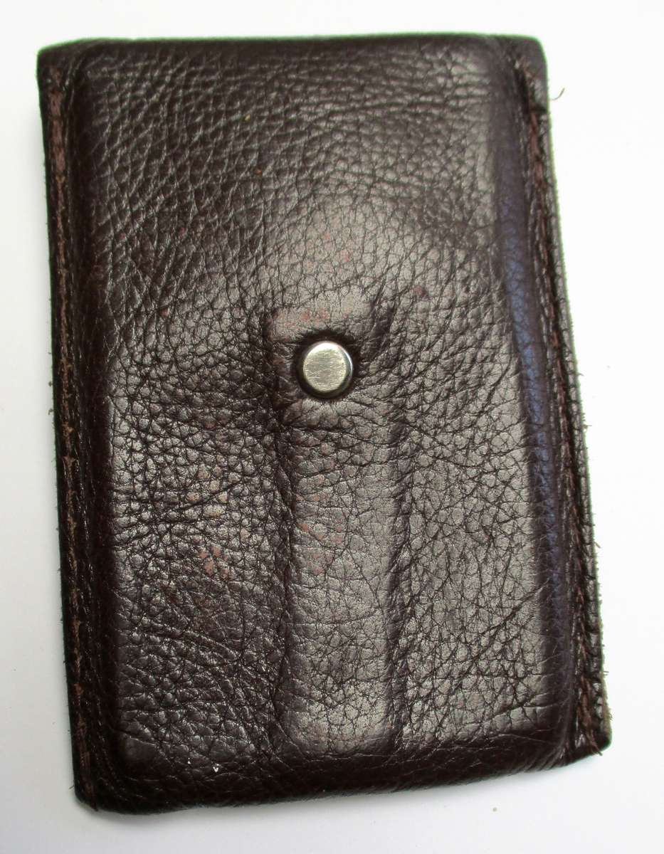 Vintage Blue Train Leather key pocket