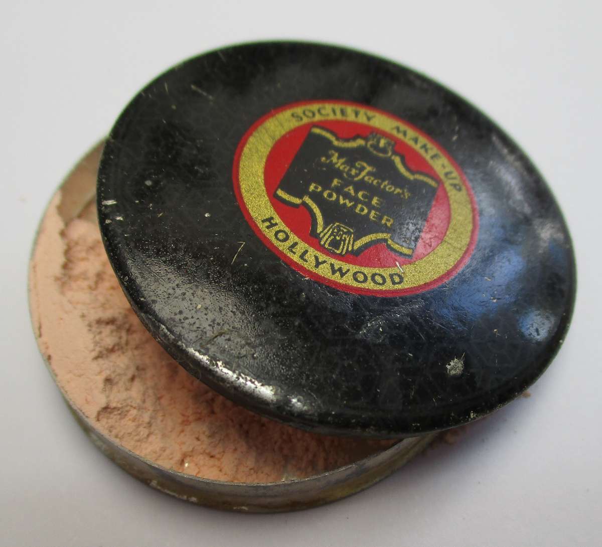 Vintage Make Up Tin - Max Factor's Hollywood Face Powder - Society Make - Up