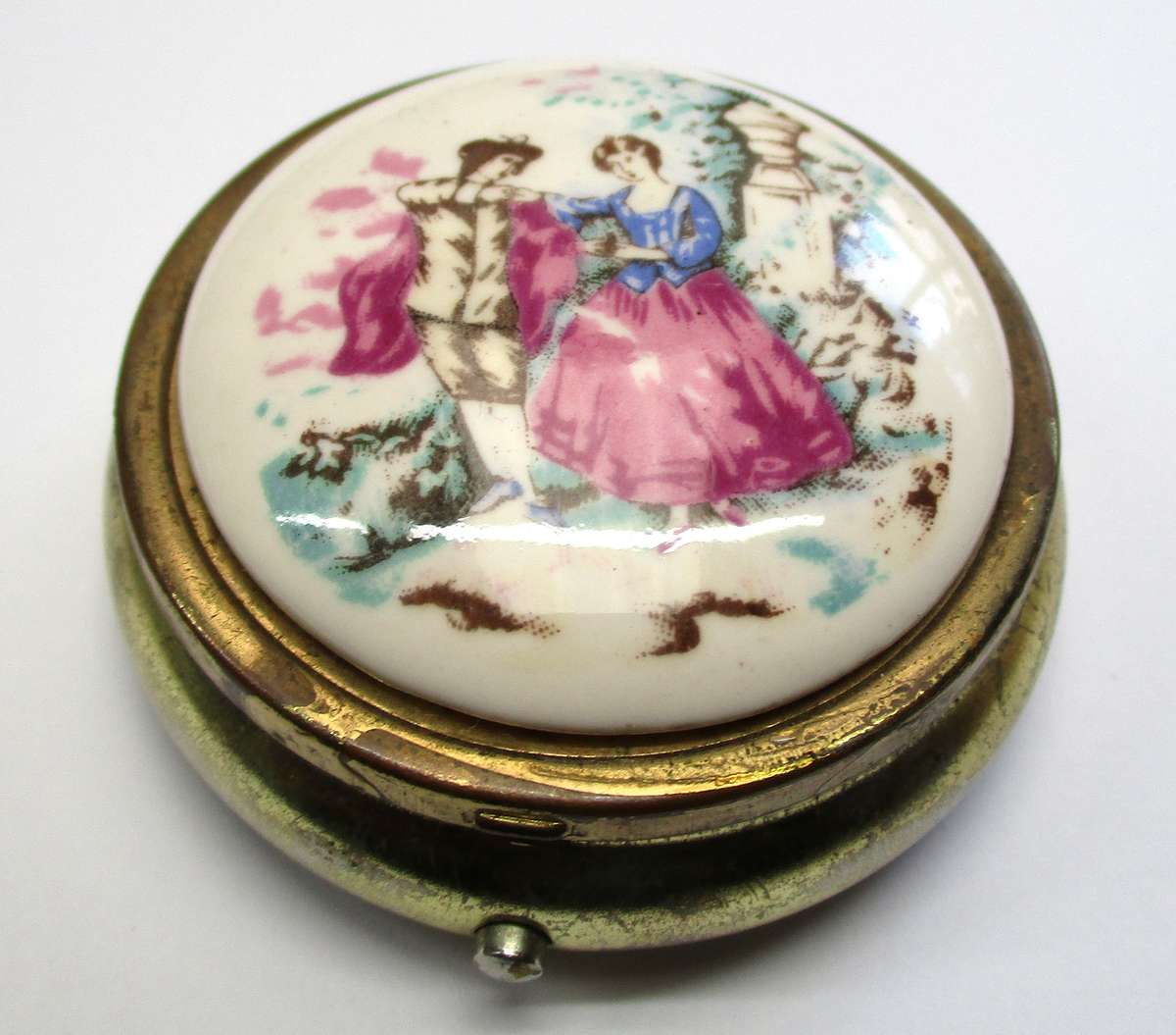 Vintage Trinket / make-up container - Hong Kong