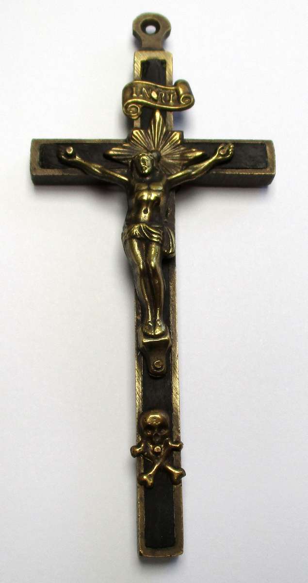 Vintage Crucifix - Brass and wood