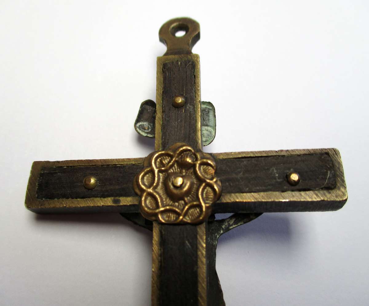 Vintage Crucifix - Brass and wood