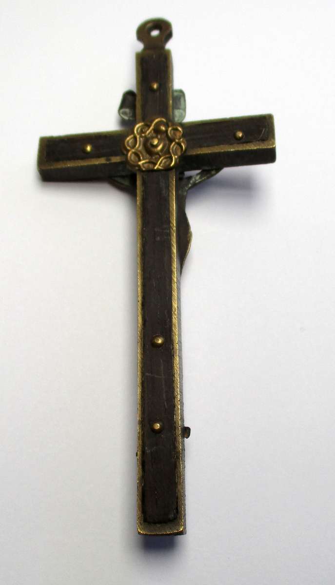 Vintage Crucifix - Brass and wood