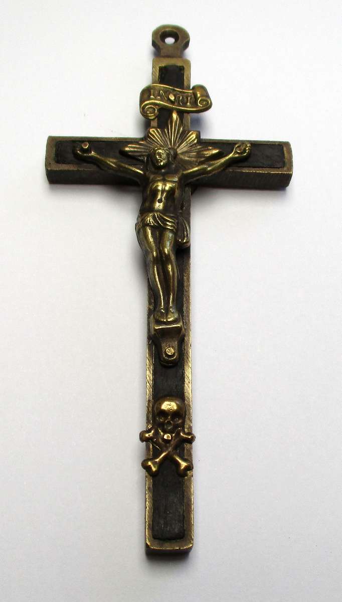 Vintage Crucifix - Brass and wood