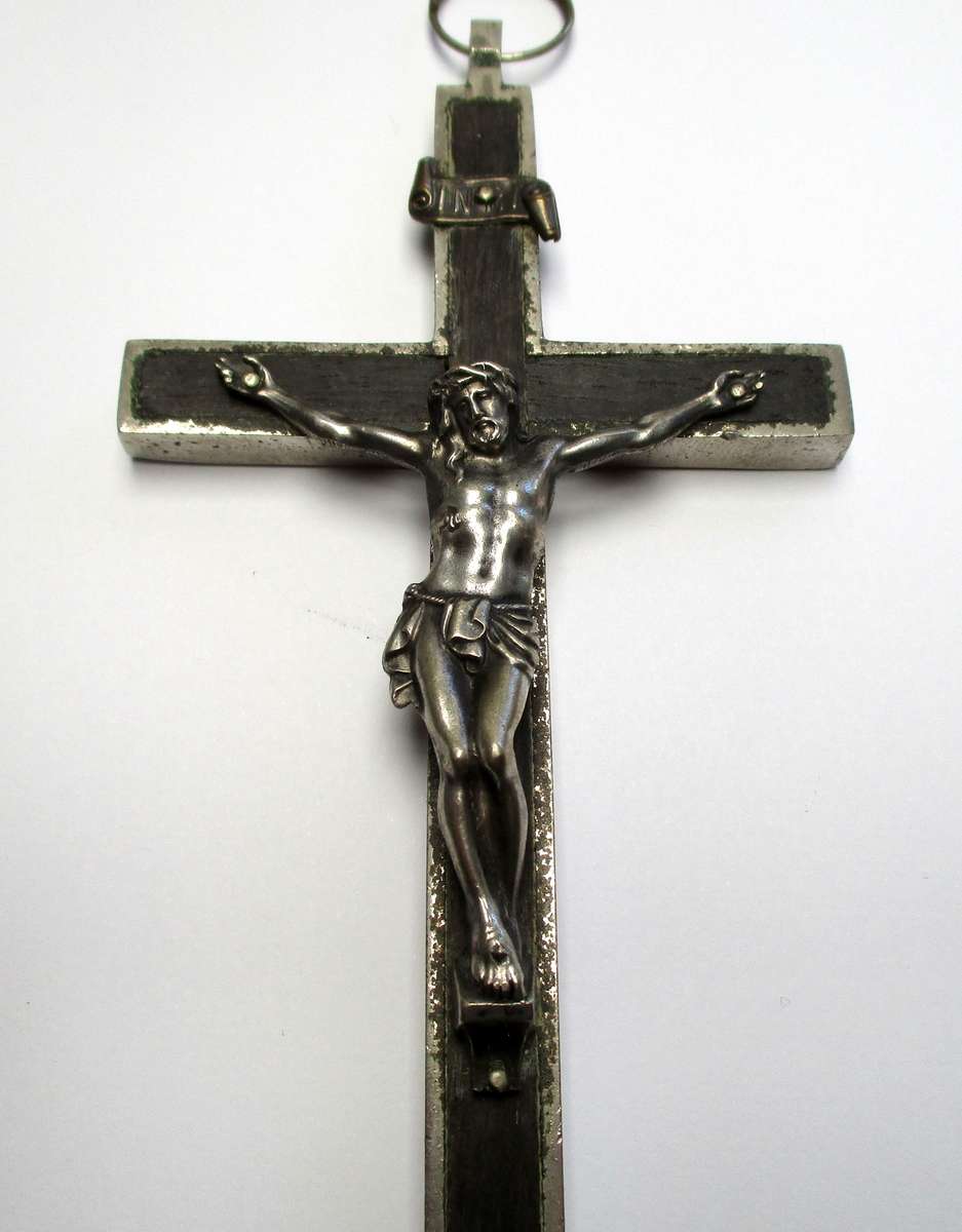 Vintage Crucifix / Catholic Cross - wood and metal
