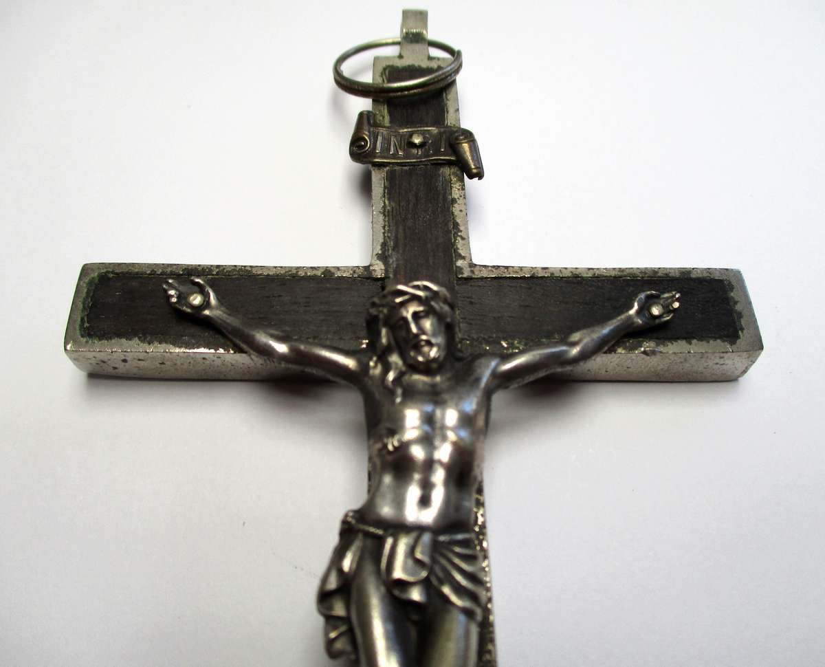 Vintage Crucifix / Catholic Cross - wood and metal