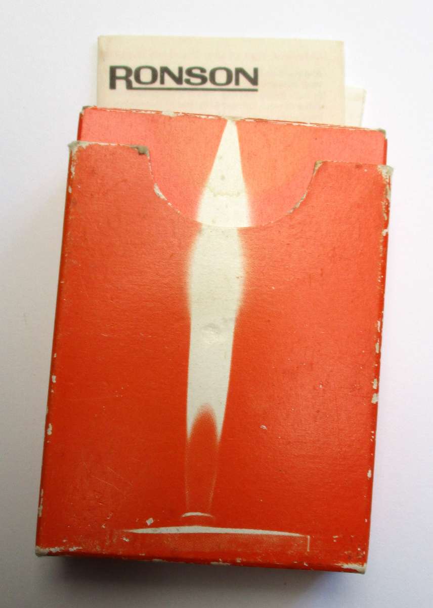 Vintage Ronson Comet Varaflame Gas Lighter - British Leyland - Original box and papers