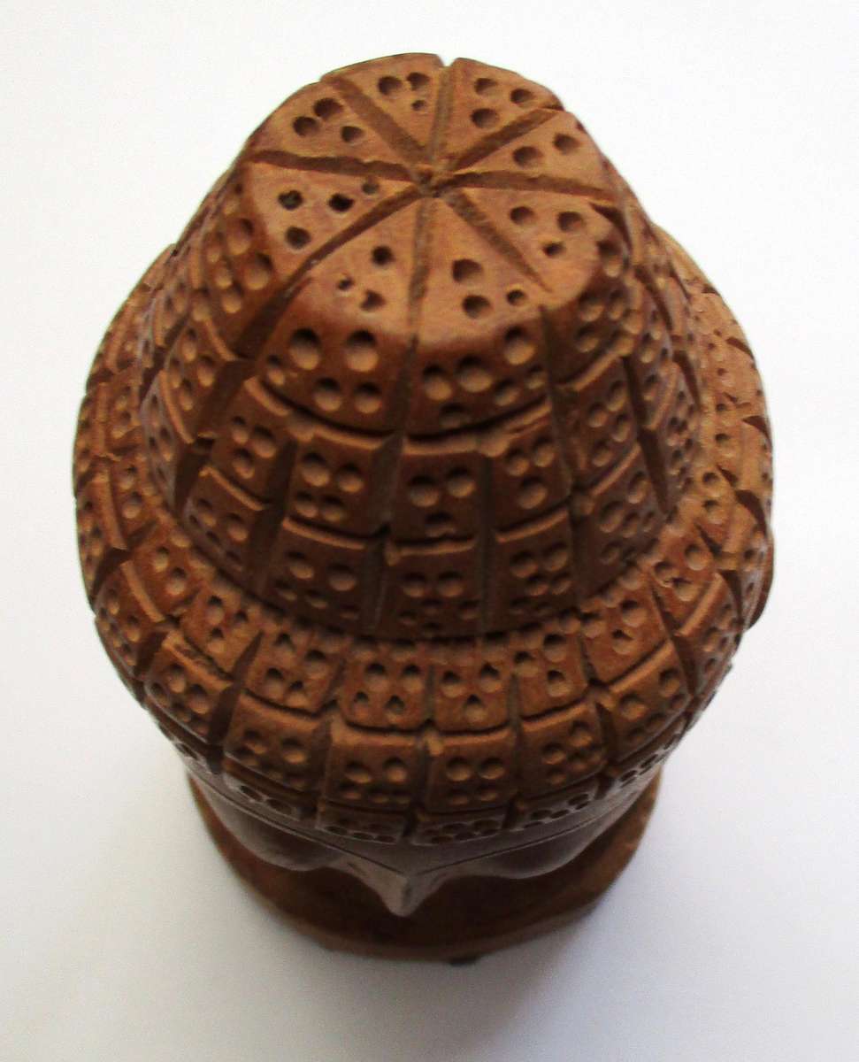 Hand carved wooden Buddha Head