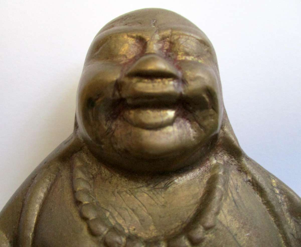 Brass Laughing Buddha Statue