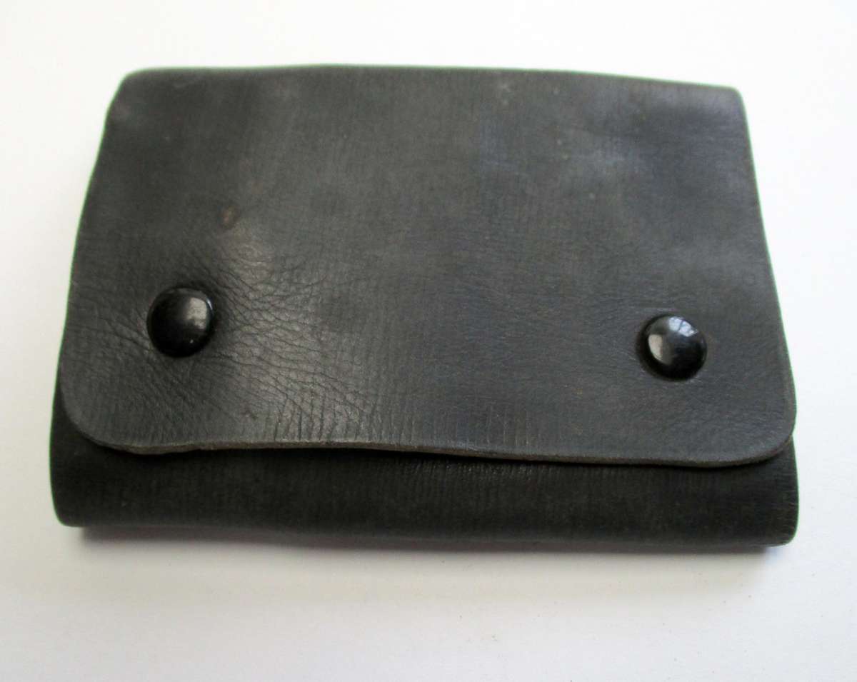 Vintage Black Leather Key Wallet