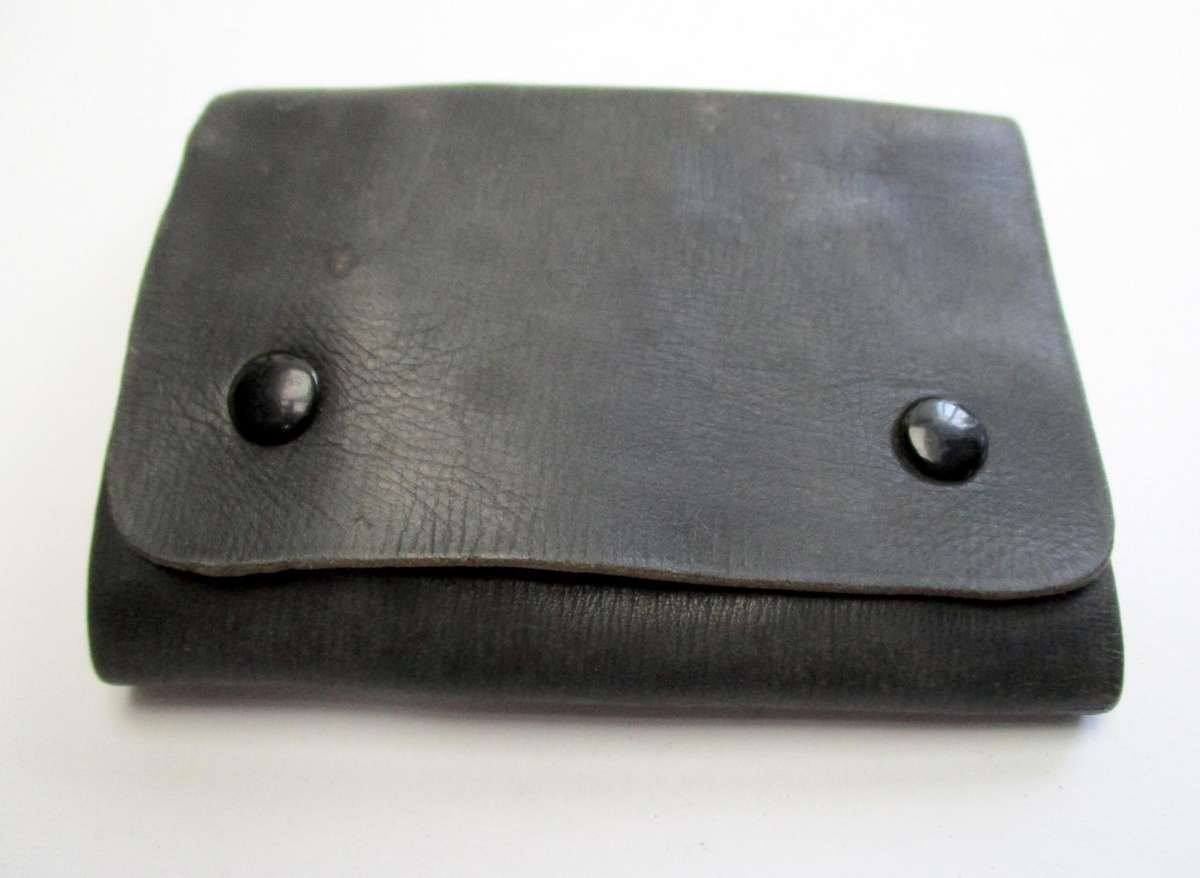 Vintage Black Leather Key Wallet