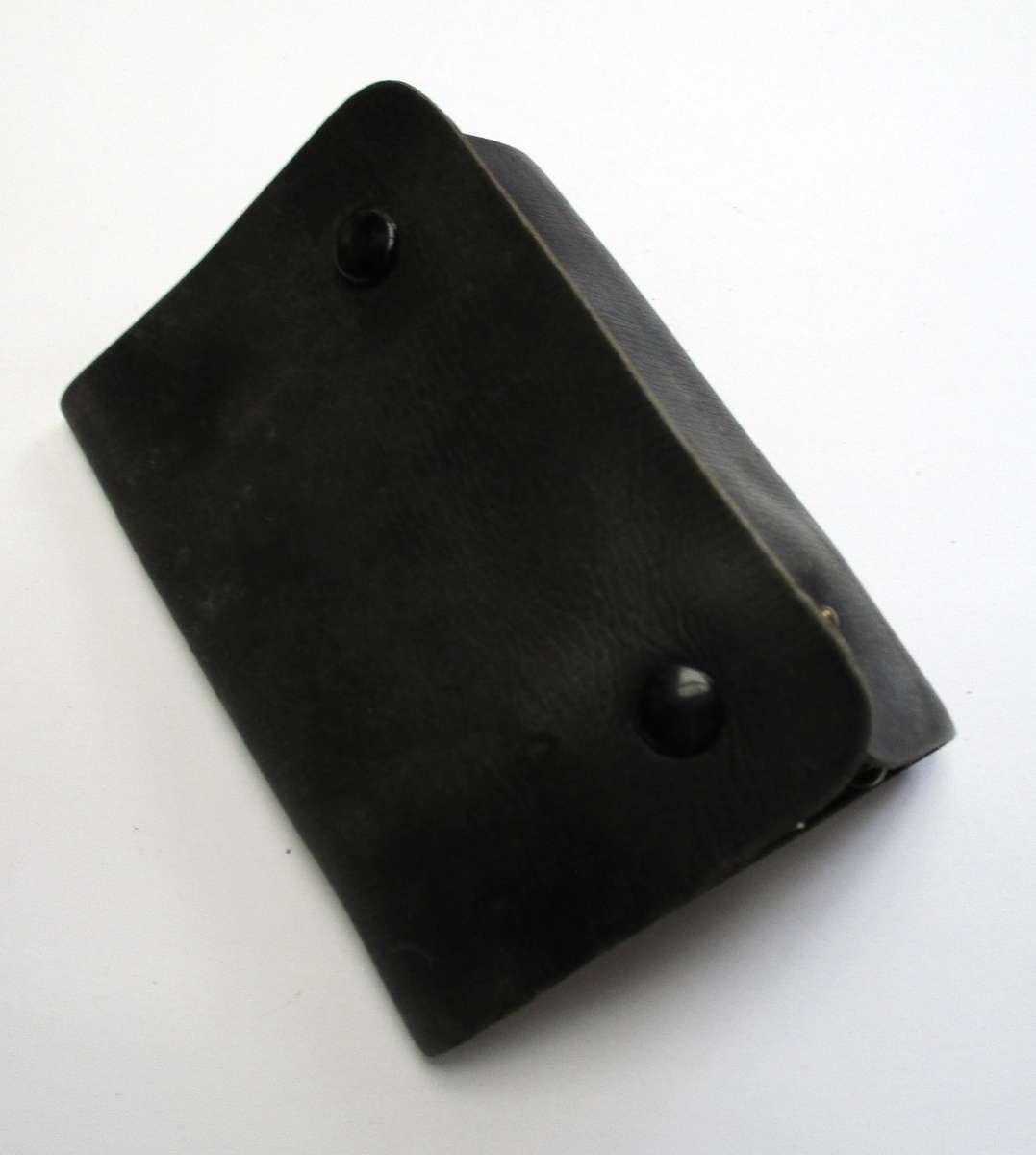 Vintage Black Leather Key Wallet