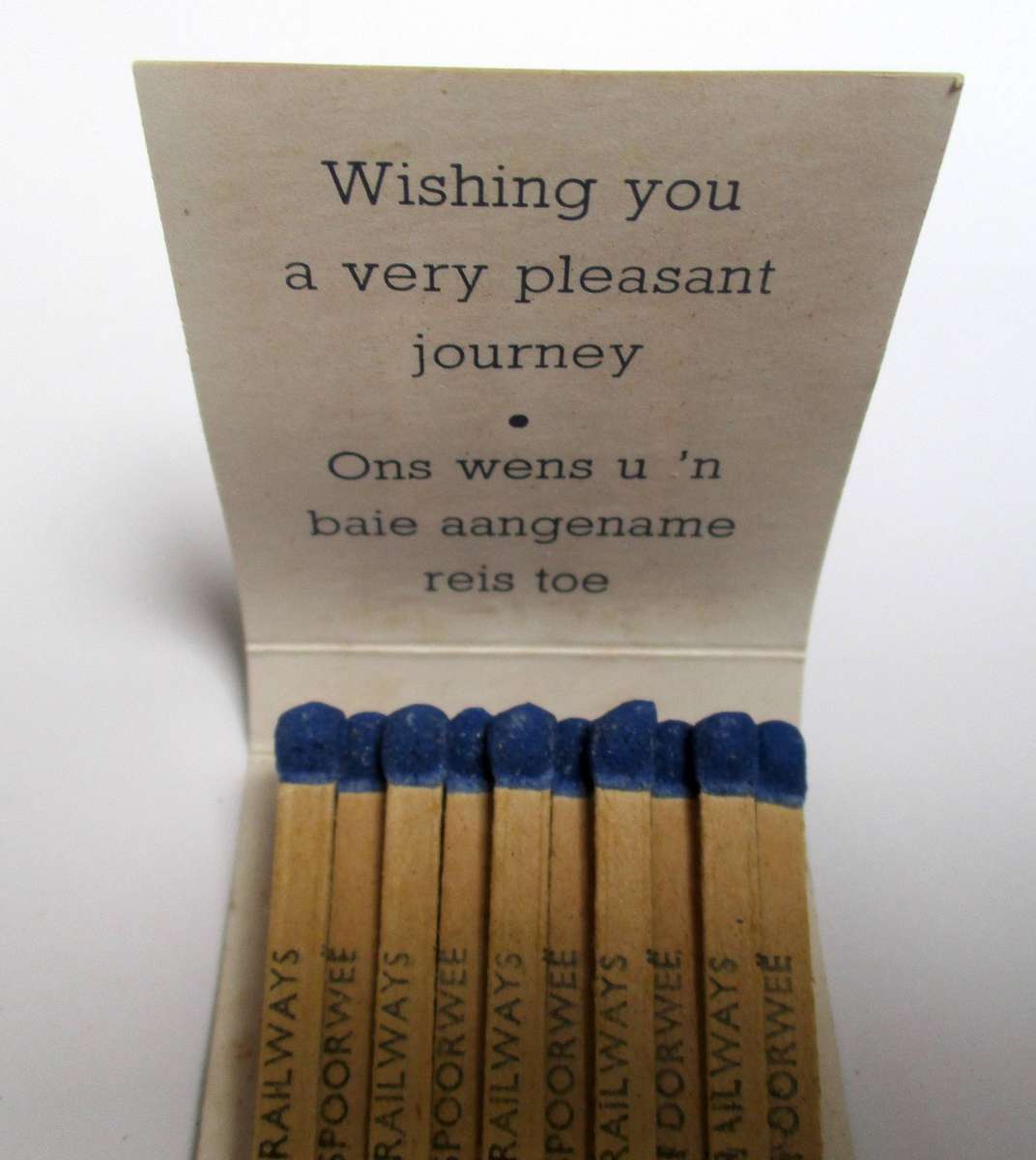 Vintage Blue Train Matchbook - SA Railways matches - unused