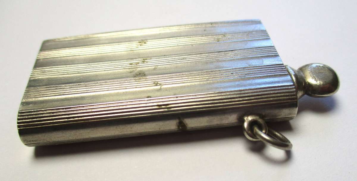 Art Deco - Alpacca Silver Book Lighter with Flint Striker
