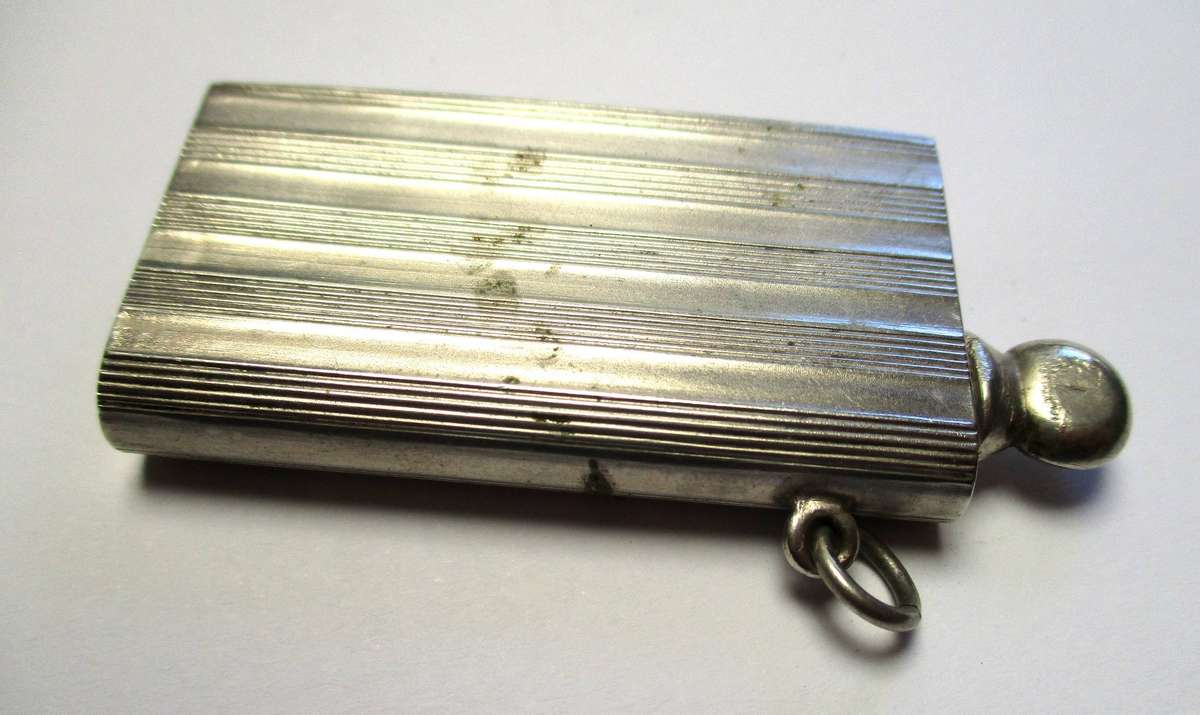 Art Deco - Alpacca Silver Book Lighter with Flint Striker