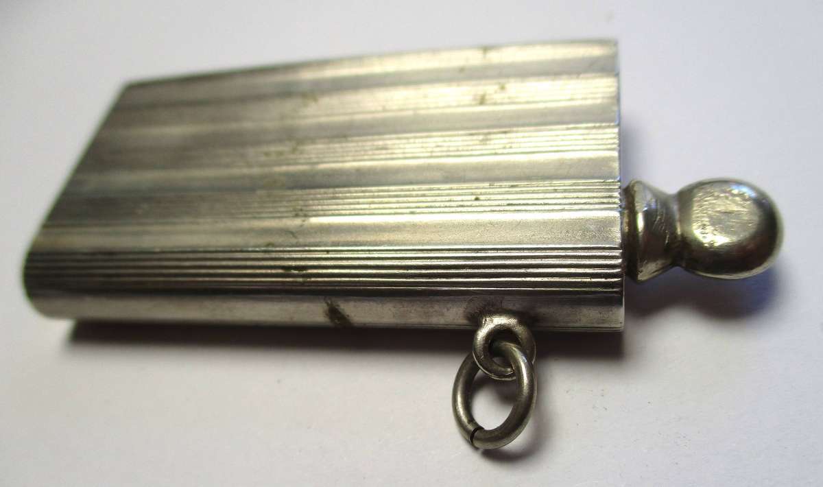 Art Deco - Alpacca Silver Book Lighter with Flint Striker