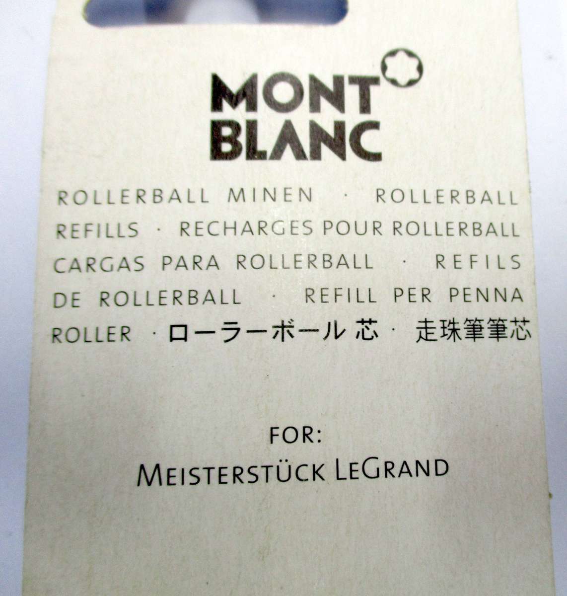 Mont Blanc Rollerball Refills - Blue Medium Point - For Meisterstruck LeGrand