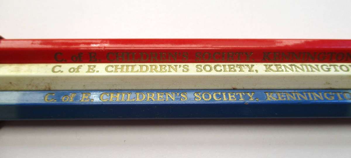 British Elizabeth II Coronation Commemorative Pencil Set - Flag colours - 1953 / UK