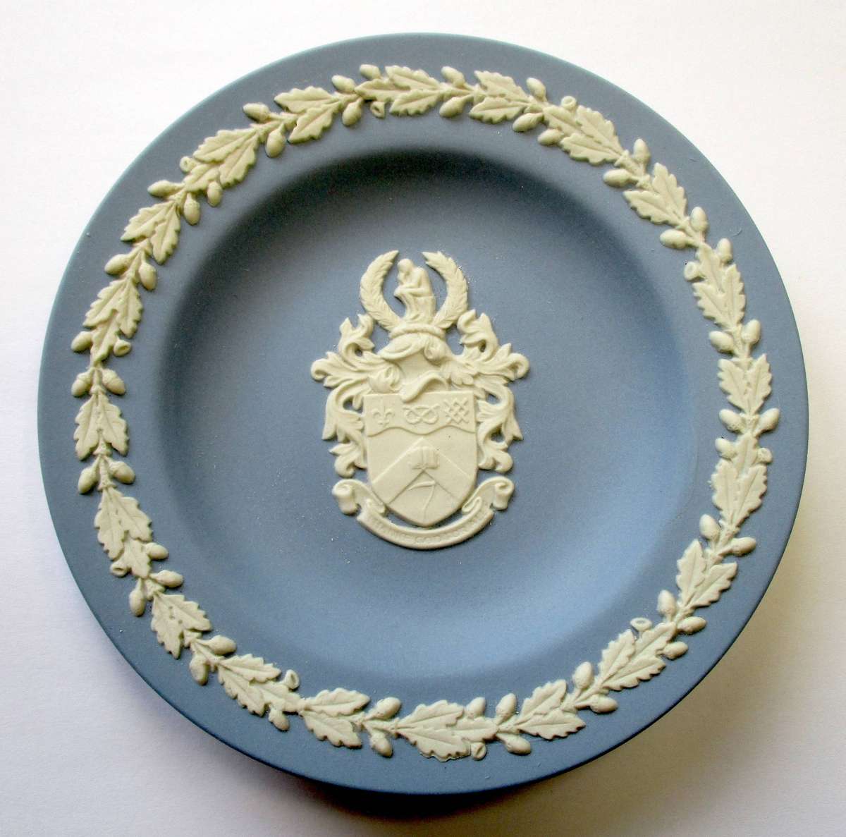 Wedgwood Blue Jasperware Bon Bon Dish / Pin dish - Staffordshire - Keele Crest