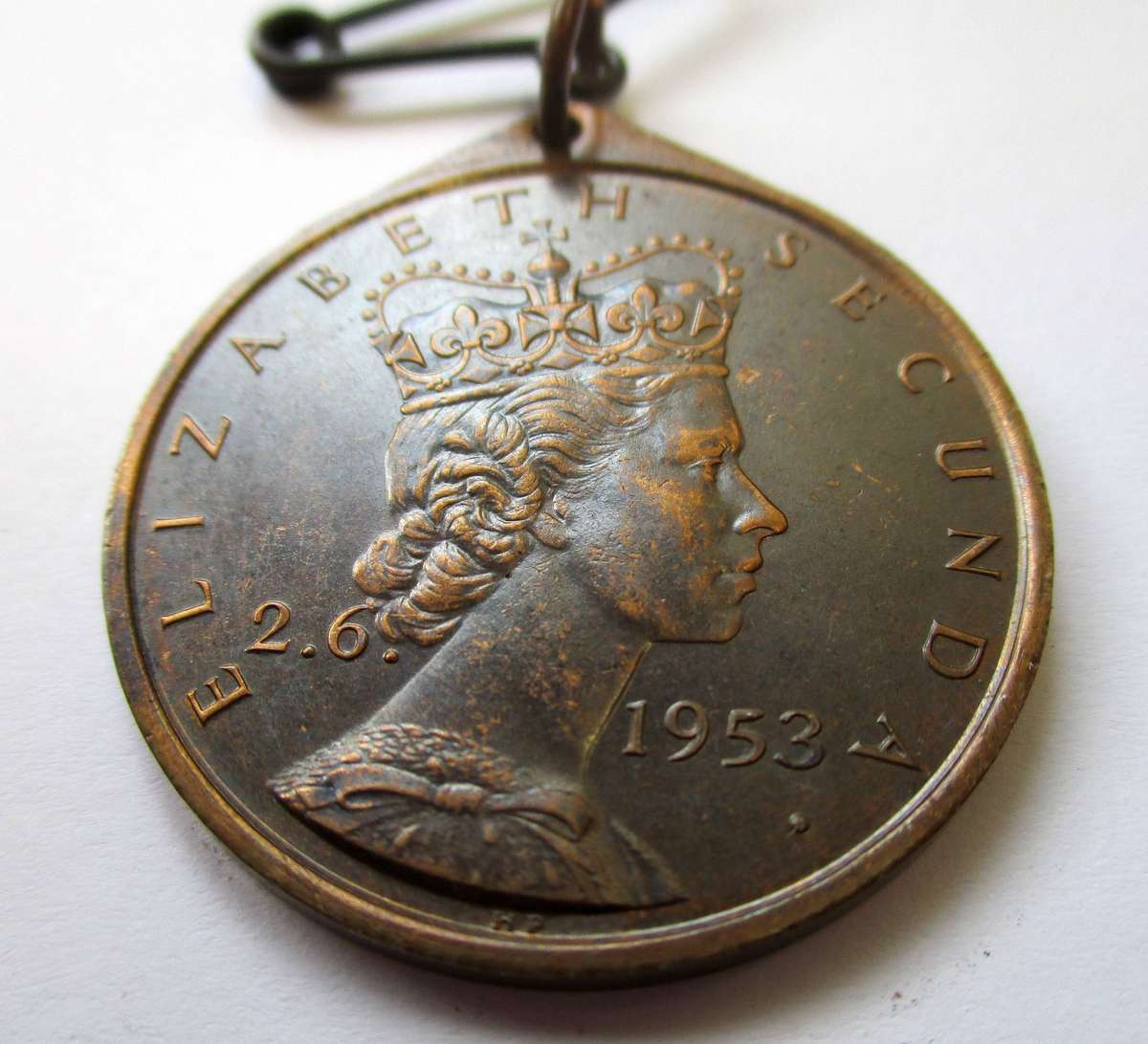 SA Union Bronze Medallion - Elizabeth II Coronation - Barberton 1953