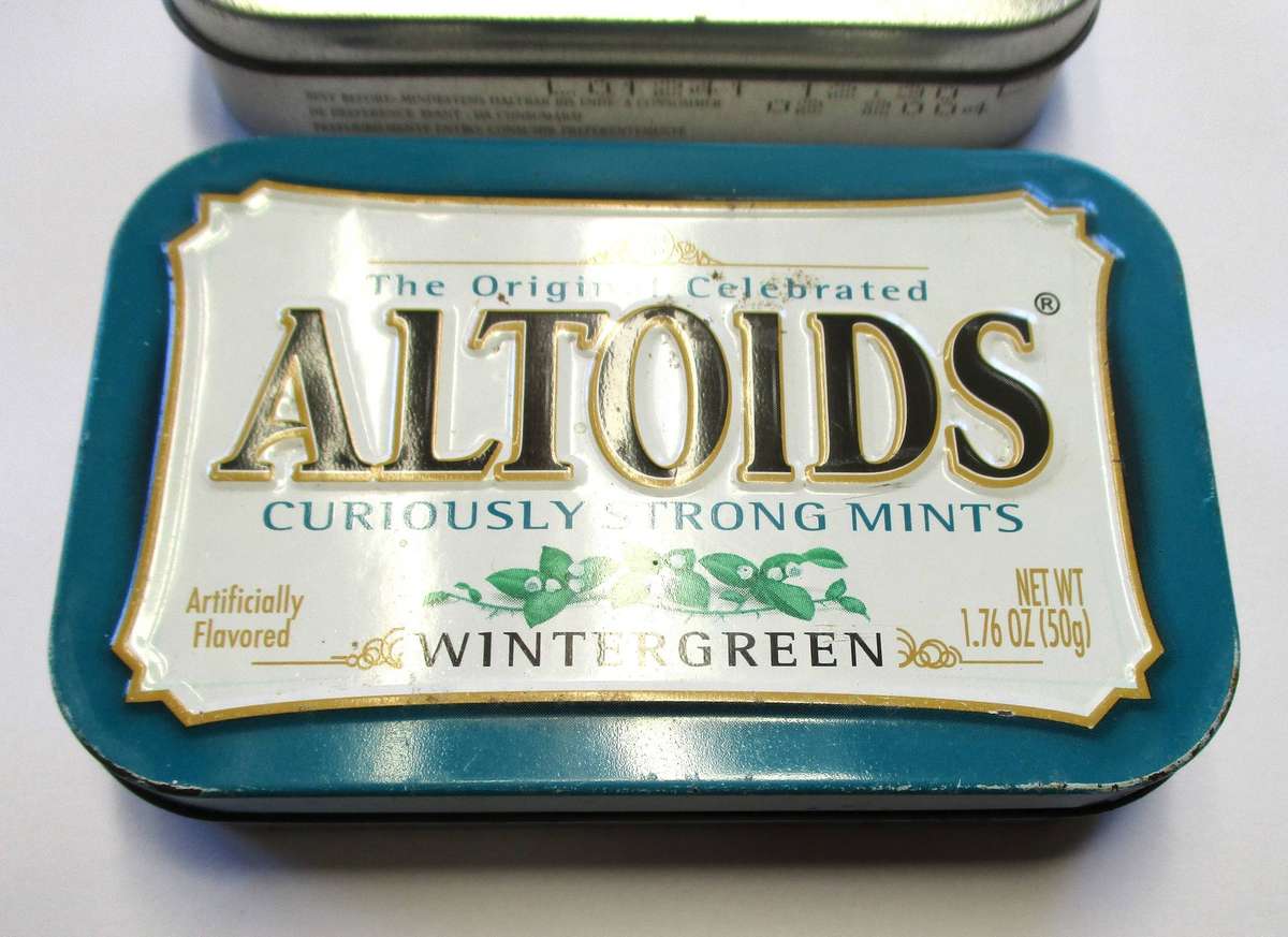 Two Altoids Tins - Strong Peppermints UK / Wintergreen USA