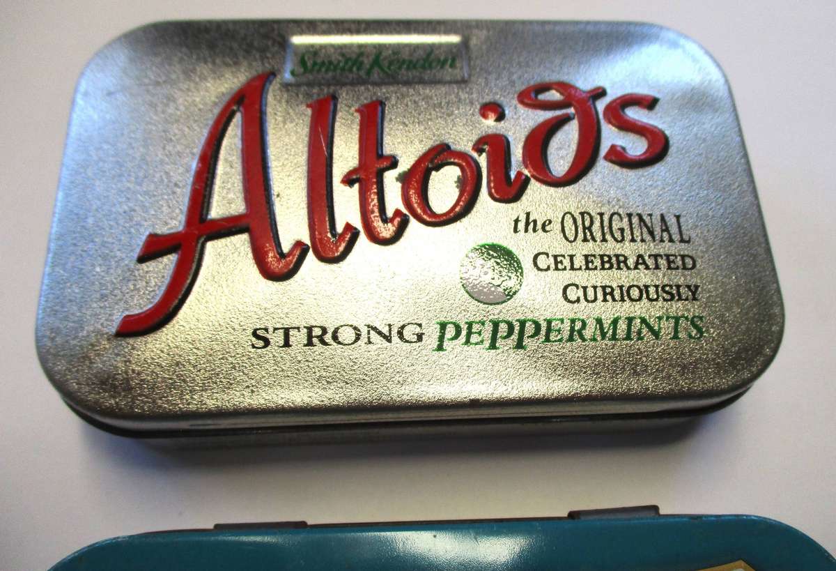 Two Altoids Tins - Strong Peppermints UK / Wintergreen USA