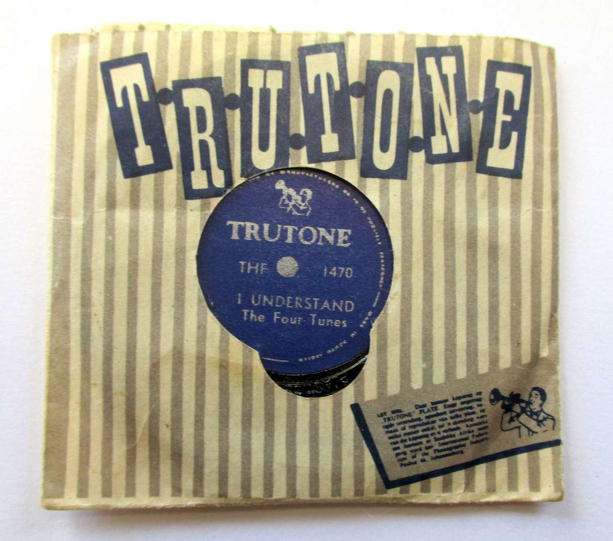 Miniature vintage non - playing record / LP - Promotional TruTone