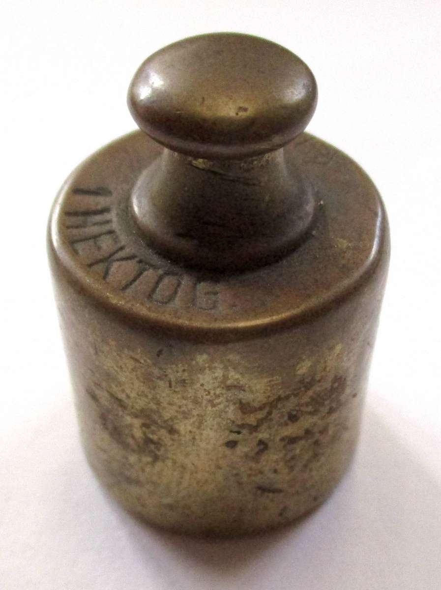 Antique / vintage brass weight - 1 Hektog / 100 g