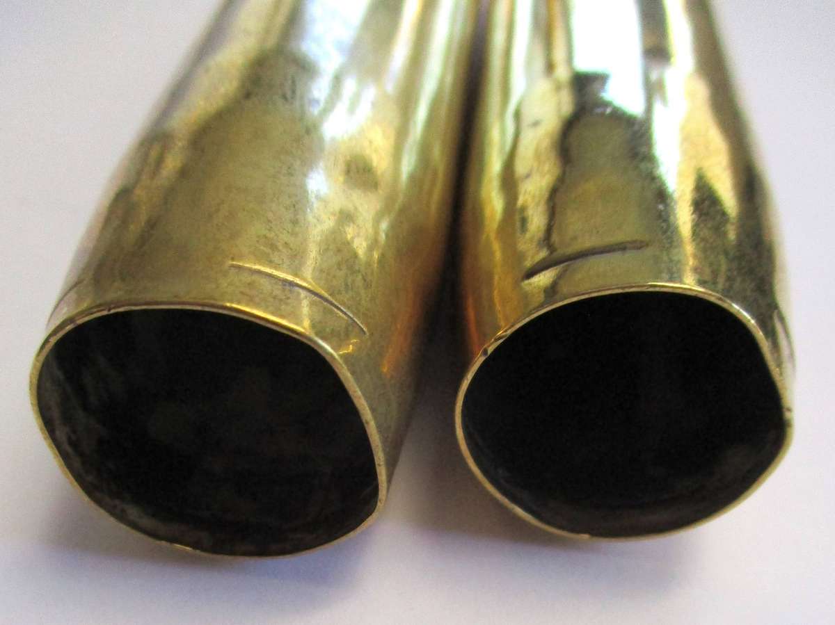 Two WW2 MkII 20mm Brass Shells - 1942 -USA made (FJN  WB)