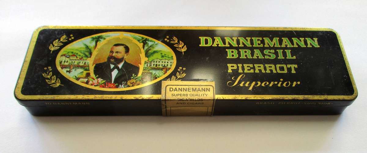 Vintage Brasil Dannemann Pierrot Cigar Tin 3