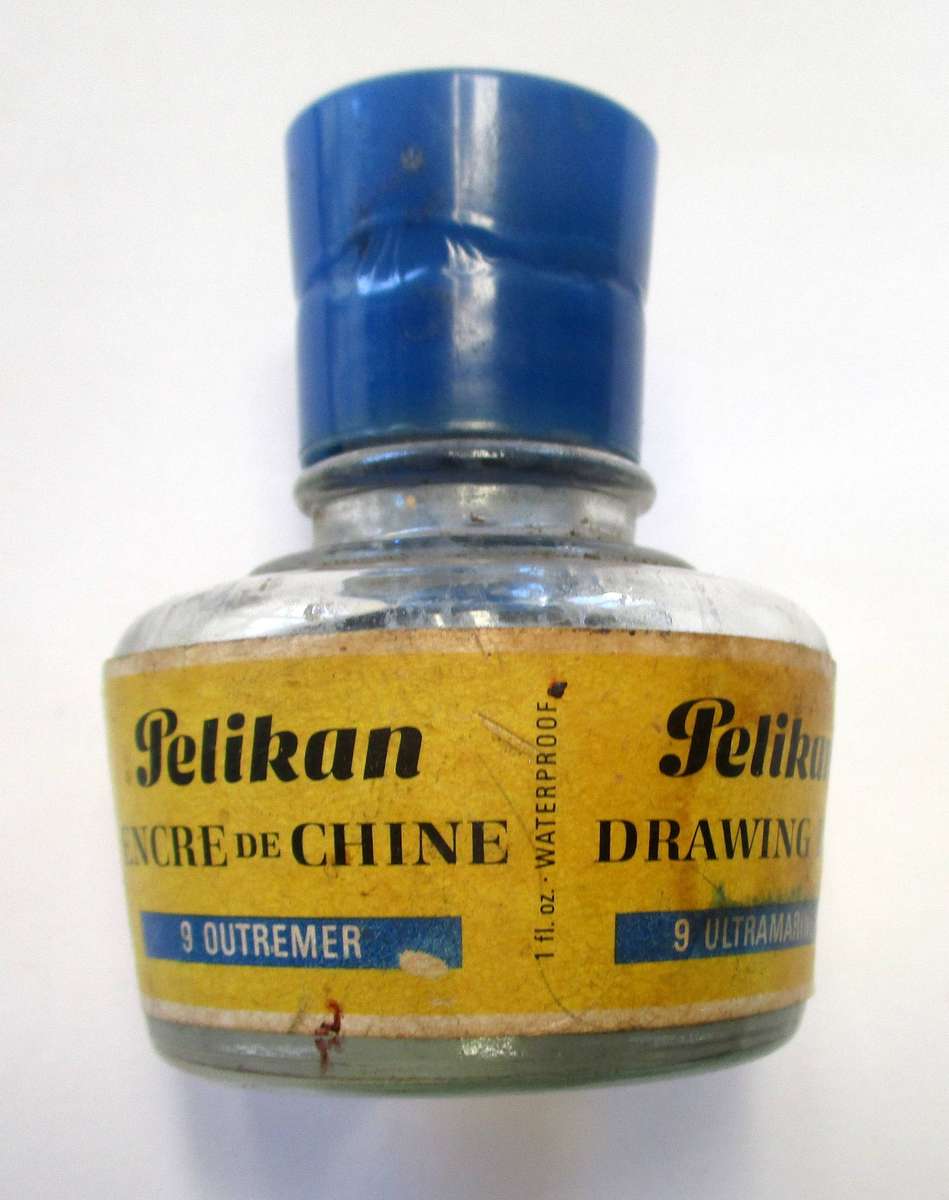 Vintage Pelikan Drawing Ink Bottle - Ultramarine