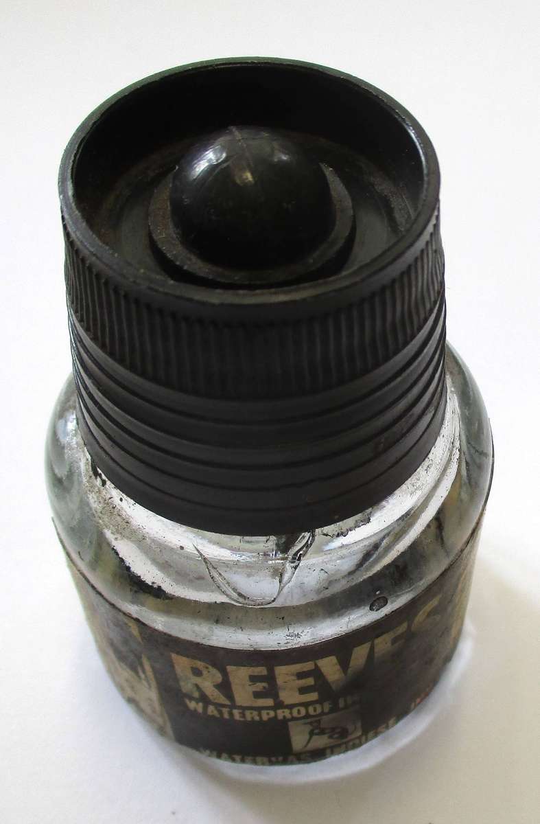 Vintage Reeves Indian Ink Bottle - Black waterproof ink for pen