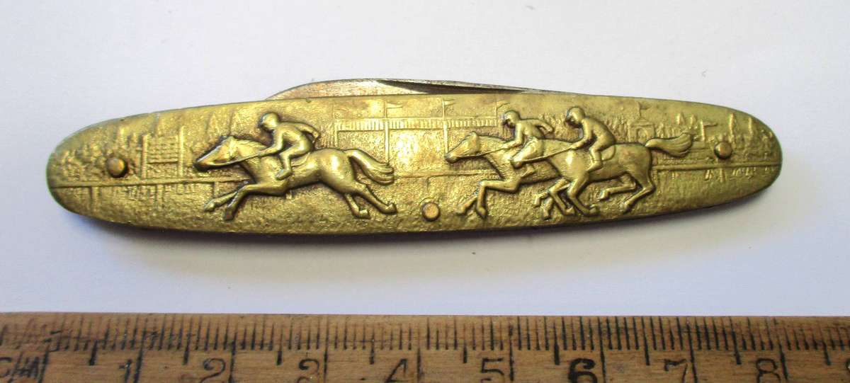 Old Brass Pocket Knife - Made in Solingen, Germany