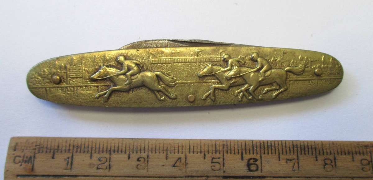 Old Brass Pocket Knife - Made in Solingen, Germany