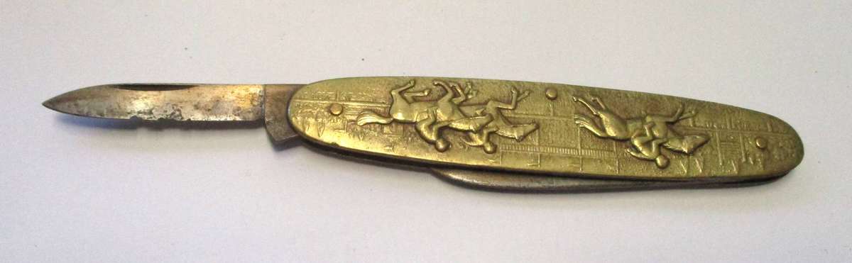 Old Brass Pocket Knife - Made in Solingen, Germany