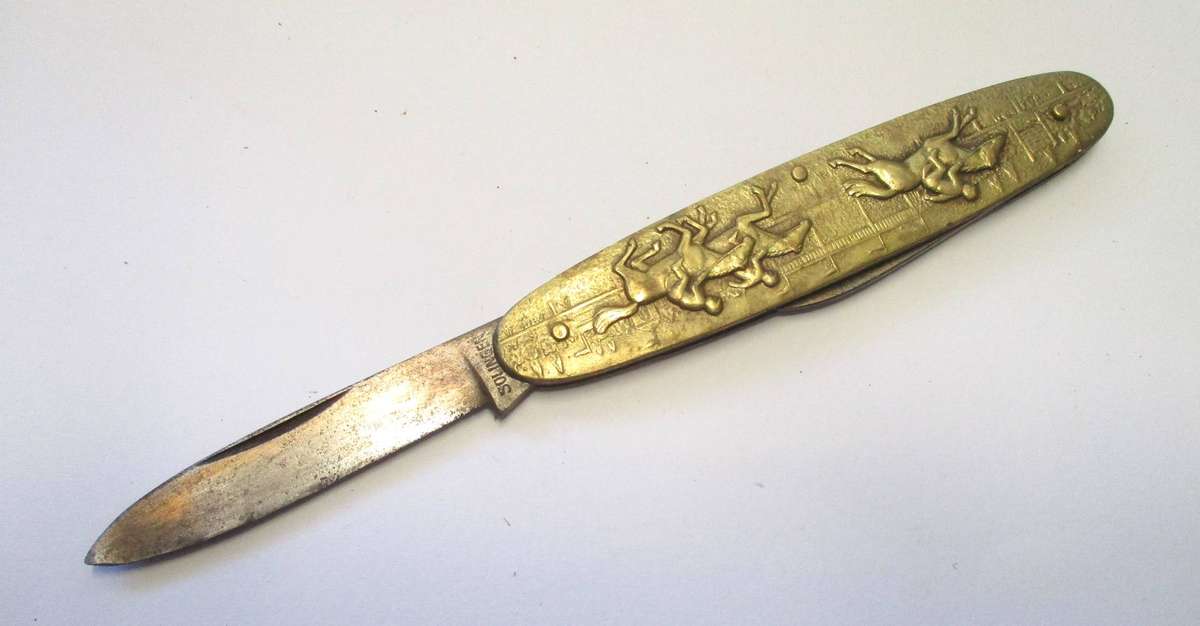 Old Brass Pocket Knife - Made in Solingen, Germany