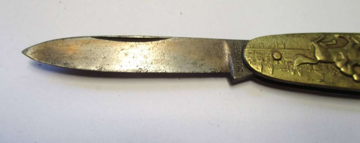Old Brass Pocket Knife - Made in Solingen, Germany