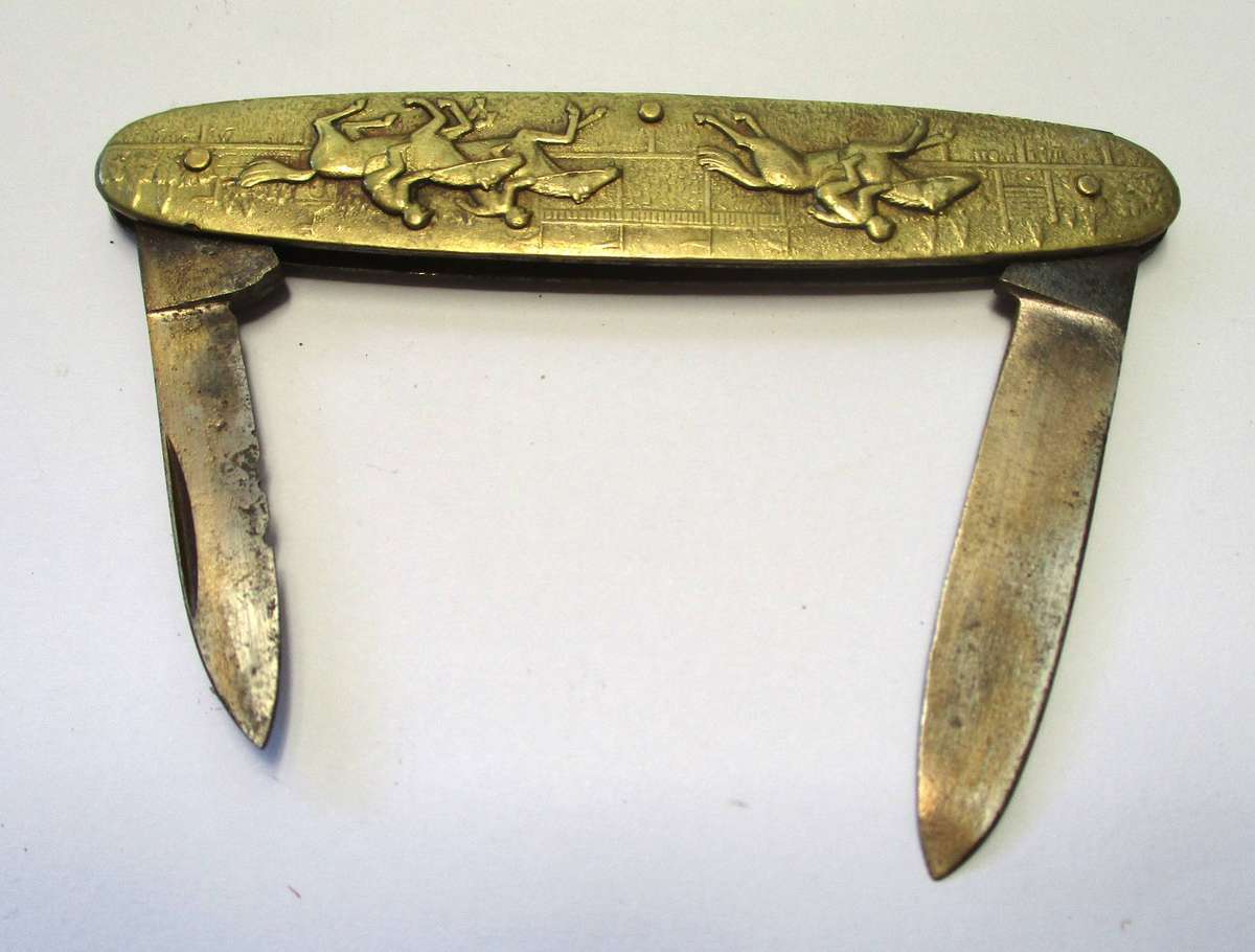 Old Brass Pocket Knife - Made in Solingen, Germany