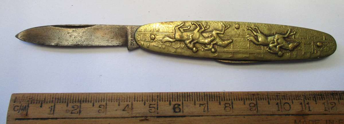 Old Brass Pocket Knife - Made in Solingen, Germany