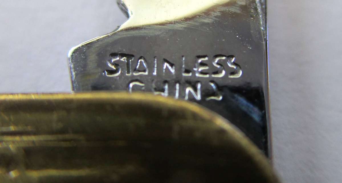 Small brass pocket knife - Steam train motif