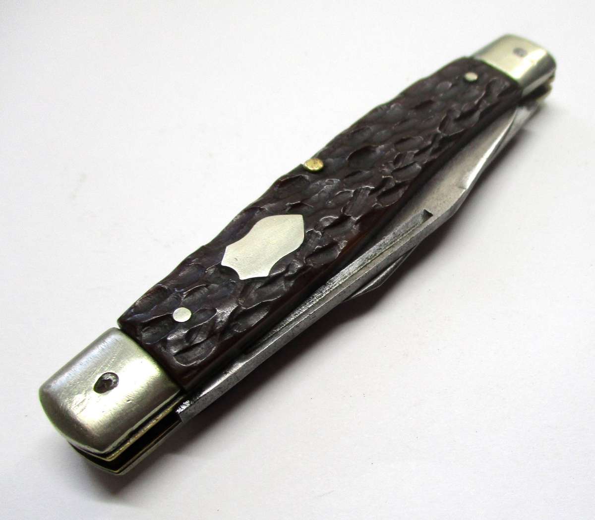 Old Solingen / German made  Folding Knife - Jigged bone handles - carbon steel