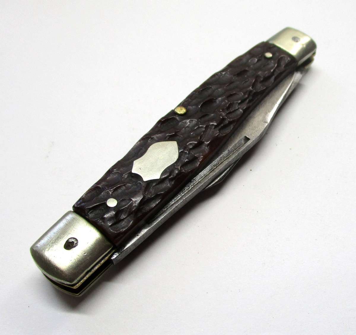 Old Solingen / German made  Folding Knife - Jigged bone handles - carbon steel