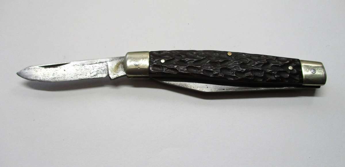 Old Solingen / German made  Folding Knife - Jigged bone handles - carbon steel