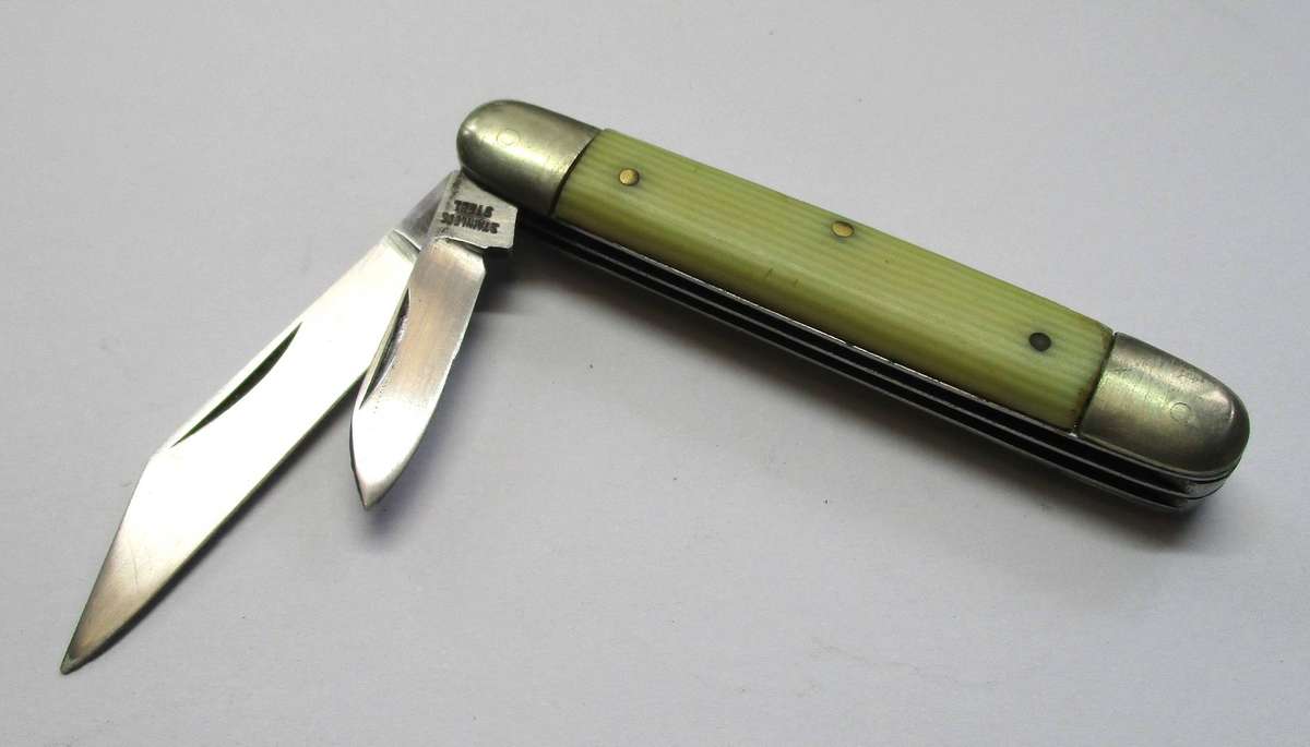 Vintage Pocket knife - Unmarked - stainless steel - 2 blades